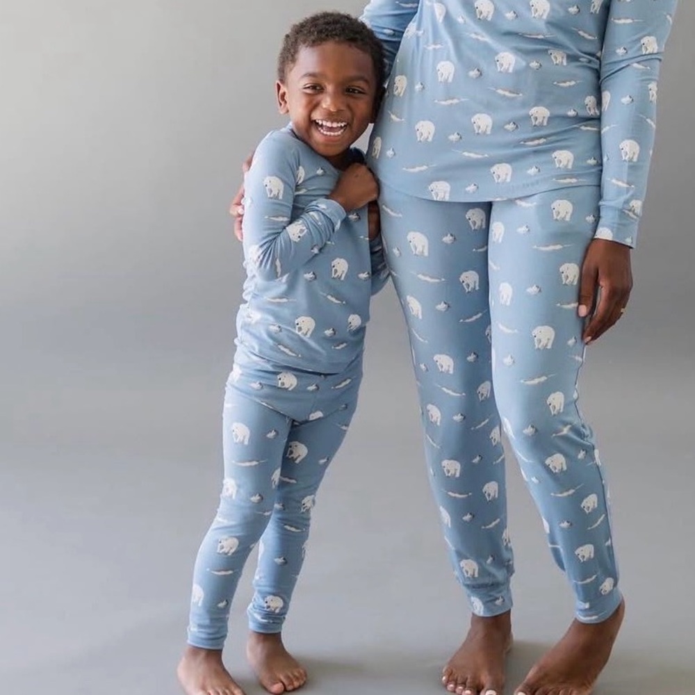 Kyte baby Artic Blue Polar Bear Print Pajama Set size 10